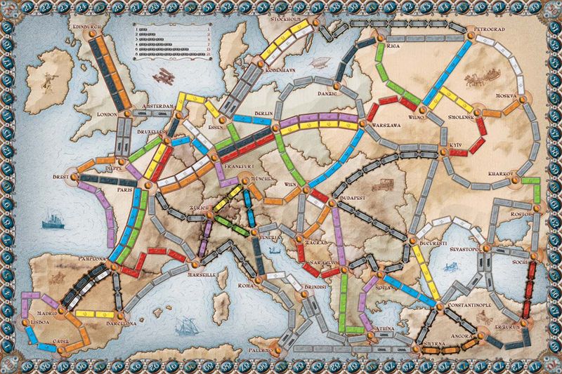 ticket to ride europe board